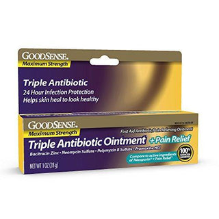 Good Sense Maximum Strength Triple Antibiotic Ointment Plus Pain Relief, 1 Ounce