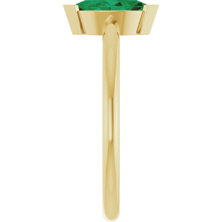 Émeraude Solitaire Marquise Emerald Ring