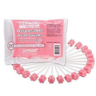 Toothette Disposable Flavored Oral Swabs With Dentifrice