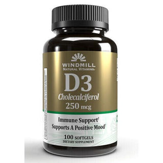 Windmill Vitamin D3 Cholecalciferol 250mcg Softgels 100ct