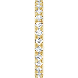 2mm French Set Diamond Eternity Ring / 14K Yellow Gold