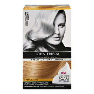 John Frieda Precision Foam Colour Sheer Blonde 8G Medium Golden Blonde Permanent Colour