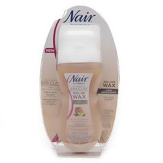 Nair Brazilian, Spa Clay Hair Remover, Roll-On Wax, Mango & Acai Berry