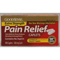 Good Sense Pain Relief Extra Strength Acetaminophen - 100 Comprimidos