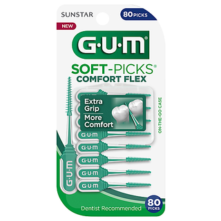 GUM Soft Comfort Flex Dental Picks - 80ct