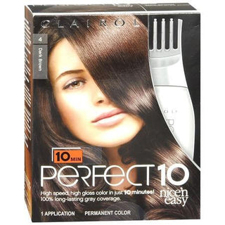 Nice N Easy Perfect 10 Permanent Color, Dark Brown 4