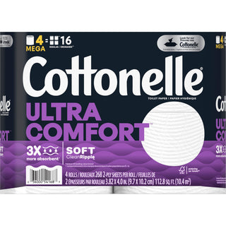 Cottonelle Toilet Paper, Mega Rolls, 2-Ply