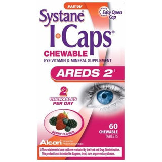 I-Caps Eye Vitamin & Mineral Supplement, Chewable Tablets, Berry Flavor
