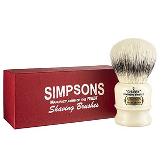 Simpson Shaving Brushes Chubby Brush- Faux Ivory Handle