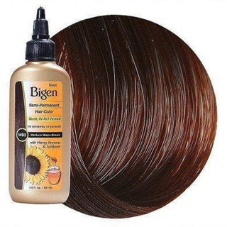 Bigen Semi Permanent Hair Color, Medium Warm Brown, 3.0 Ounce
