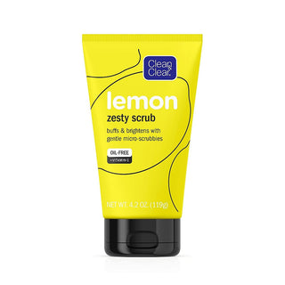 Clean & Clear Skin Scrub Face Liquid Lemon Zesty Tube