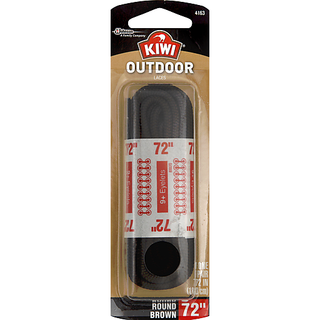Kiwi Outdoor Round Laces Brown, 72 In, 2 Pairs