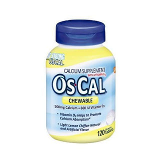 Os-Cal Calcium Supplement, Chewable Tablets, Light Lemon Chiffon