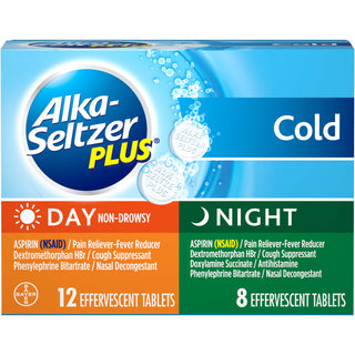 Alka Seltzer Plus Multi Symptom Cold Day & Night Effervescent Tablets 20 Ct Box