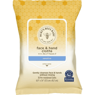 Burt's Bees Baby Bee Face & Hand Cloths with Aloe & Vitamin E 30ct