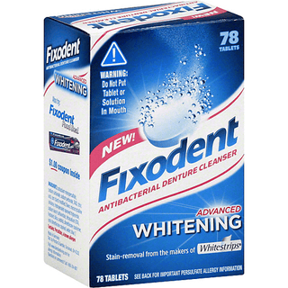 Fixodent Advanced Whitening Antibacterial Denture Cleanser