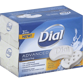 Dial Advanced Hydrofresh Scent Deodorant Soap 2 - 5 Oz. Bars