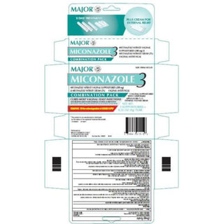 Miconazole Major 3 Day Suppository Cream W/ Applicator