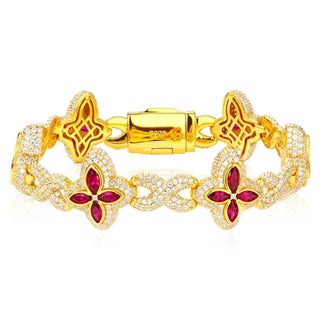 Fleur d’Éternité Moissanite Bracelet RainBow