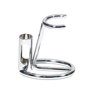 Omega Chrome Plated Shaving Brush and Razor Stand #226