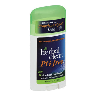 Herbal Clear Deodorant Stick Aloe Fresh PG Free, 1.8 Oz