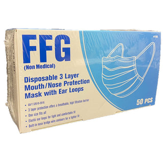 Generic 50 PCS Disposable 3 Layer Protection Mask With Ear Loops