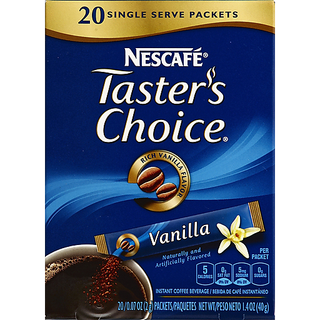Tasters Choice Nescafe Vanilla Sticks Instant Coffee