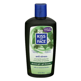 Kiss My Face Anti Stress Shower Gel, Woodland Pine & Ginseng, 16 Fl Oz