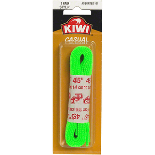 Kiwi Casual Laces, 45 Inch, Neon Green