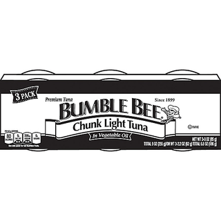 Bumble Bee Chunk Light Tuna In Vegetable Oil 3-3 Oz. Cans Sleeve