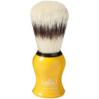 Omega Pure Bristle Shaving Brush With Stand (Assorted Colors) #80265