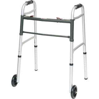 ProBasics Walker Folding  Two Button With Wheels
