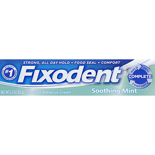 Fixodent Complete Soothing Mint Denture Adhesive Cream 2.2 Oz. Box