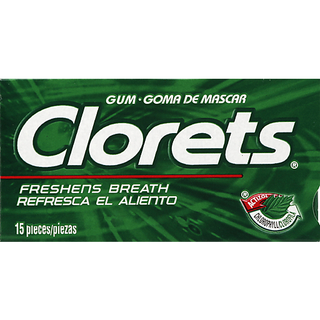 Clorets Gum 15 Ct Pack