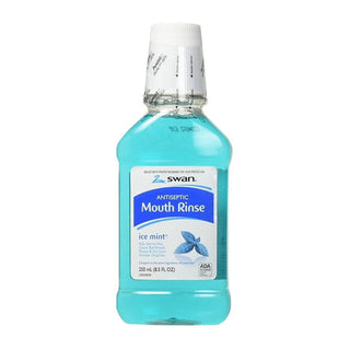 Swan Mouthwash Antiseptic Mouth Rinse, Ice Mint 8.5 Oz