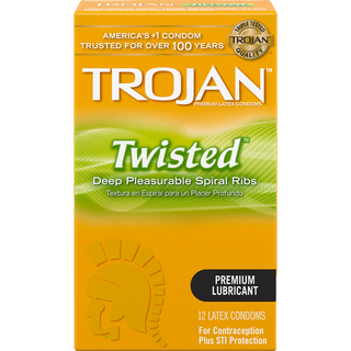 Trojan Twisted Stimulations Premium Lubricant Latex Condoms