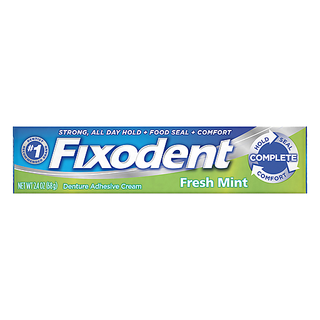 Fixodent Complete Fresh Mint Denture Adhesive Cream, 2.4 Oz