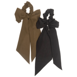 KitSch Crepe Scarf Scrunchies 2pcs - Moss