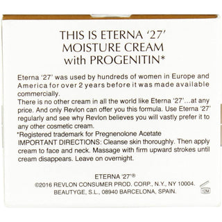 Revlon Eterna '27' Moisture Cream with Progenitin 56.7G / 2 Oz