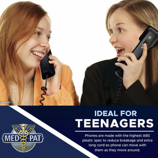 Med-Pat D2200  “2 Can Talk 2” Telephone | Dual Handset Landline Phone with Memory Keys & Enhanced Volume
