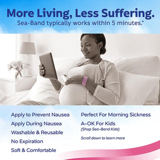Sea-Band Mama Morning Sickness Relief Acupressure Wrist Bands - 1 Pair / 2 Oz