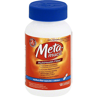 Metamucil Psyllium Fiber Supplement Capsules Plus Calcium