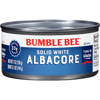 Bumble Bee Tuna, In Water, White, Solid, Albacore 7 Oz