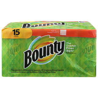 Bounty Paper Towels, 2-Ply, White, 36 Sheets/Roll, 15 Rolls/Carton - PGC74844