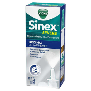 Vicks Sinex Severe Nasal Decongestant Spray, Original Ultra Fine Mist, 0.5 fl oz