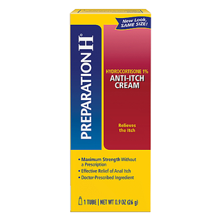 Preparation H Hydrocortisone 1%, Anti Itch Cream Tube, 0.9 Oz ( Discontinued )
