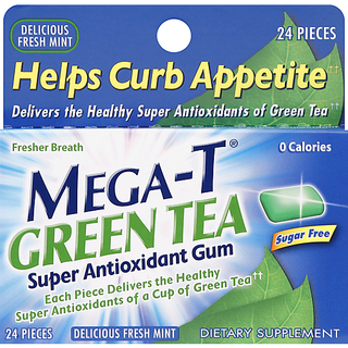 Mega T Chewing Gum, Green Tea, Sugar Free