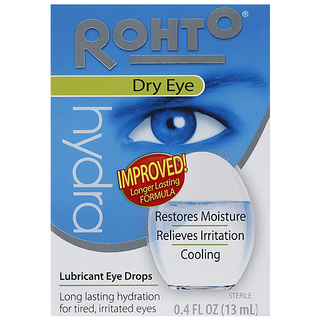 Rohto Hydra Cooling Lubricant Eye Drops - 0.4 Oz, (Mentholatum)