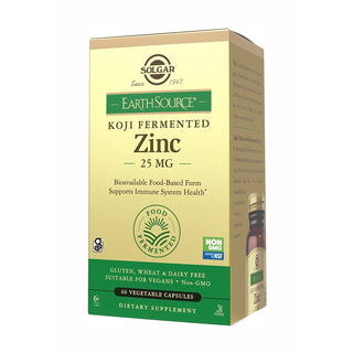 Solgar Earth Source Koji Fermented Zinc 25 Mg Vegetable Capsules