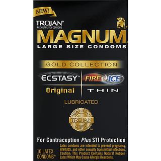 Trojan Condom Magnum Gold Collection Large Size Lubricated